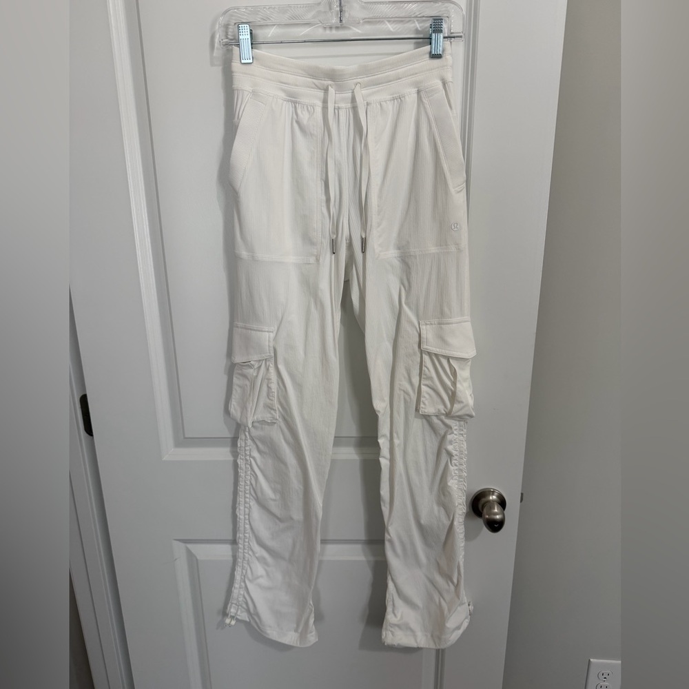 lululemon Dance Studio Relaxed Fit White Cargo Track Pants XXS